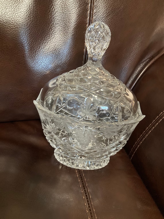 24 Lead Crystal Candy Dish with lid Etsy