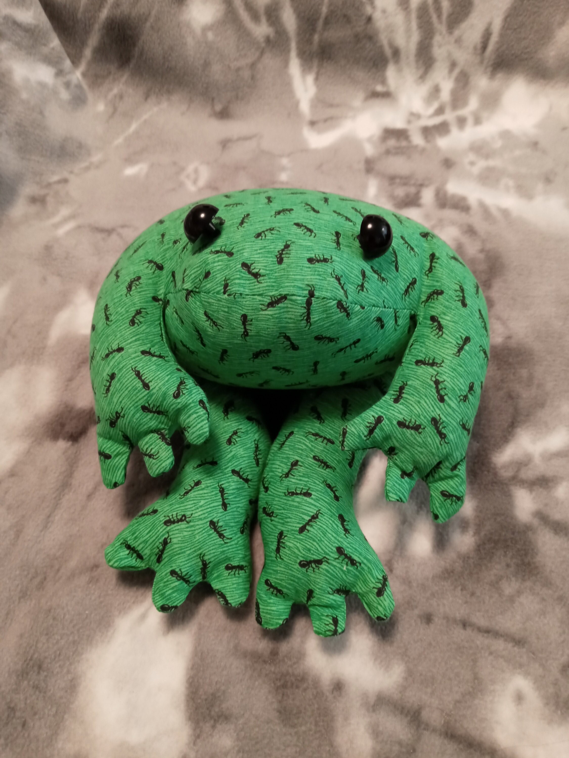Rice Filled Green Toad Plush 