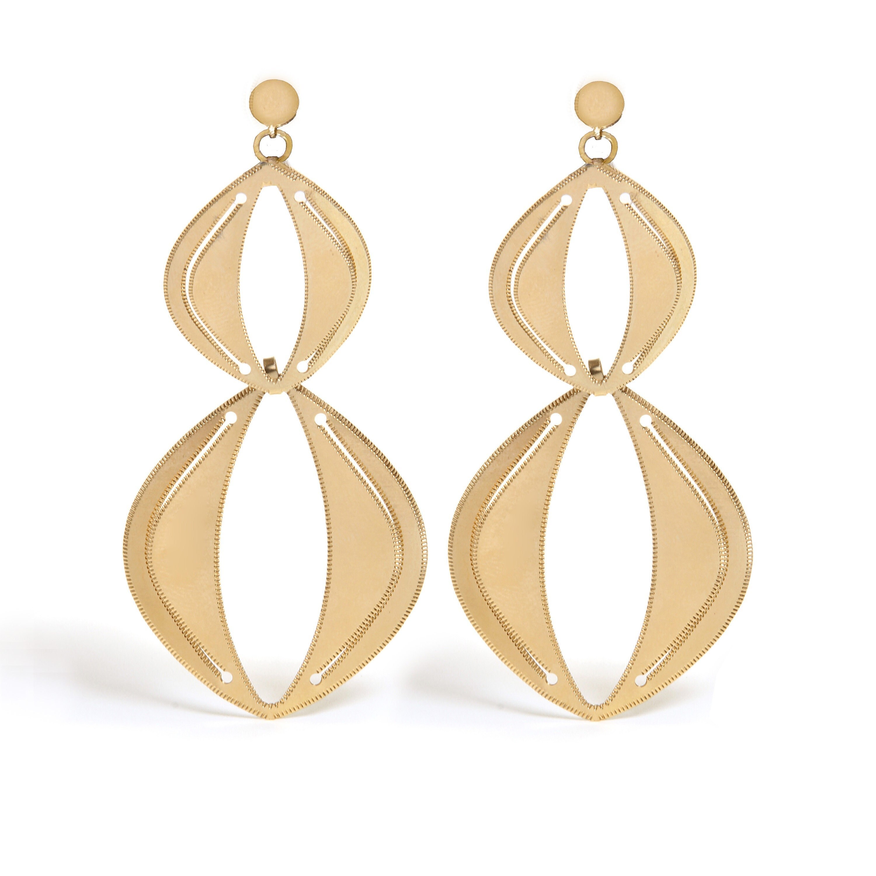 Gold Earring, Dangle Earrings, Gold Drop Earring, Statement Earrings