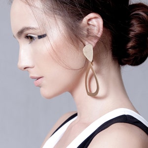 Gold Earrings, Double Drop Earrings, Long Earrings, Gift for Her, Christmas Gift, Holiday Gift, Hanukkah Gift, Xmas Gift,