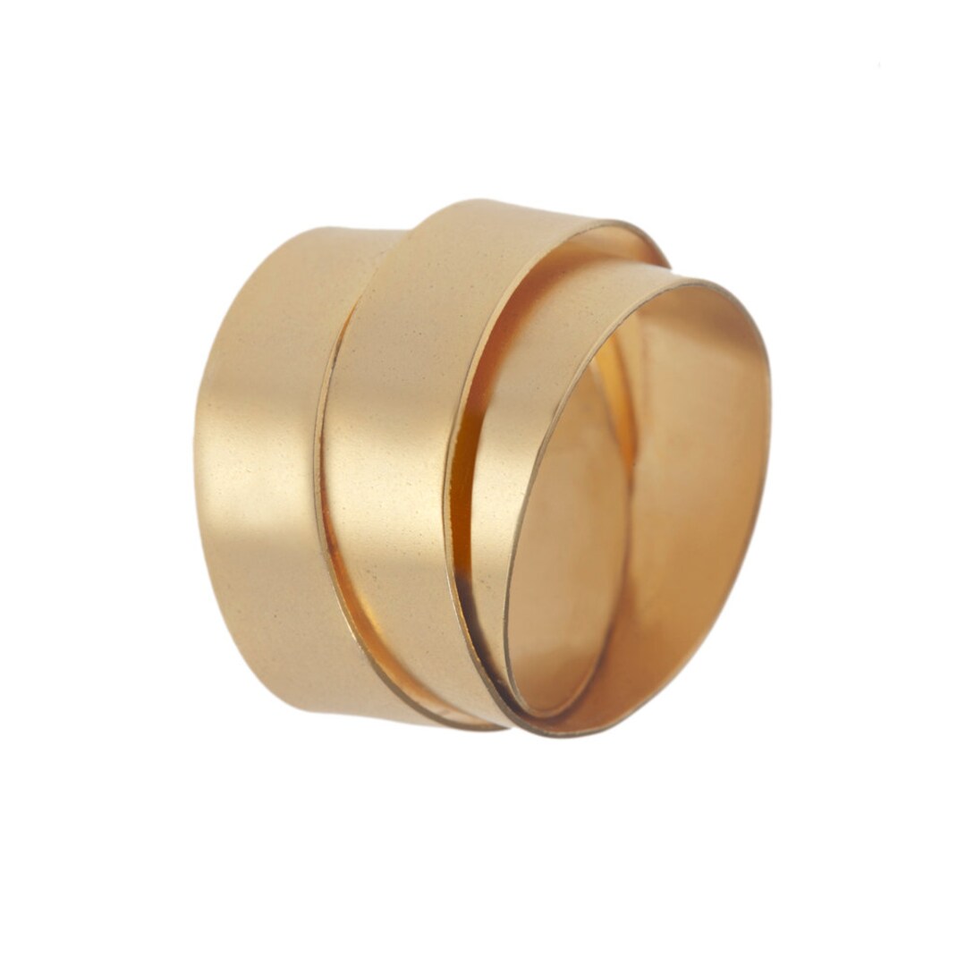 Gold Wrap Ring, Gold Cocktail Ring, Gold Statement Ring, Gold Wide Band Ring, Tube Ring, Minimal