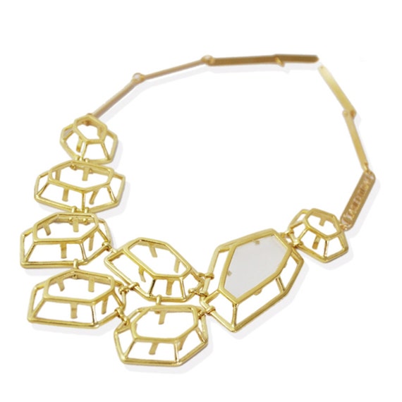 Art Deco Necklace Bold Necklace Boho Chic Bohemian Necklace Urban Necklace Geometric Necklace Pastel Necklace Modern Necklace