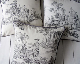 Pillowcase 40x40cm Toile de Jouy french Pillow case 40x40cm Toile de Jouy