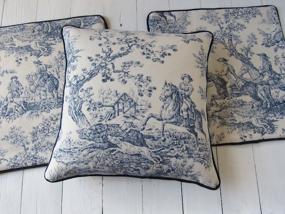 Pillow case 40x40cm Toile de Jouy Pillow case 40x40cm Toile de Jouy