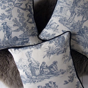 Pillow case 40x40cm Toile de Jouy Pillow case 40x40cm Toile de Jouy
