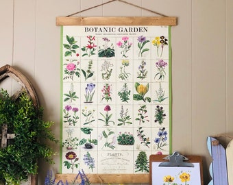Flower Print | Floral Garden Wall Art | Floral Print Vintage | Flowering Plant Poster | Plant Art | Floral Print | Living Room Decor | Plant