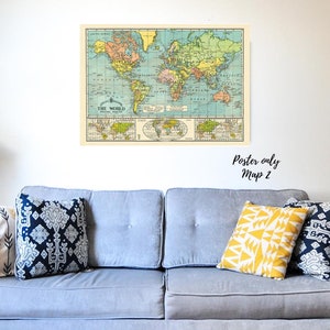 World Map Poster | World Map Art | World Map | World Map Print | Map of the World | World Map Wall Art | World Map Decor | Map Print | 1960