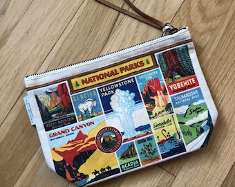 National Parks Pouch | National Parks Bag | National Parks Travel Bag | Makeup Bag | Toiletry Bag | Adventure Bag | National Parks Gift