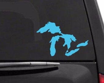 Great Lakes Decal | Michigan Great Lakes | Great Lakes Decal Sticker | Michigan Vinyl Decal | Made in Michigan