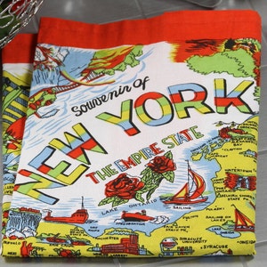New York Towel | New York Kitchen Towel | New York Tea Towel | New York Flour Sack Towel | Vintage New York Towel | State Towel | Gift Mom