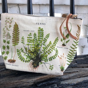 Ferns Pouch | Ferns Clutch | Ferns Print Vintage | Ferns Clutch Purse | Botanical Clutch | Flower Bag | Makeup Bag | Travel Bag | Fern Gift