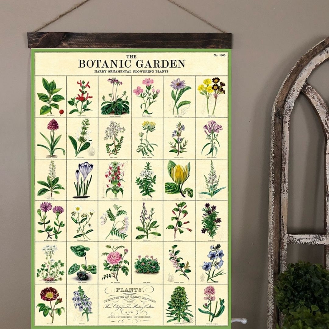 Flower Print | Floral Garden Wall Art | Floral Print Vintage ...