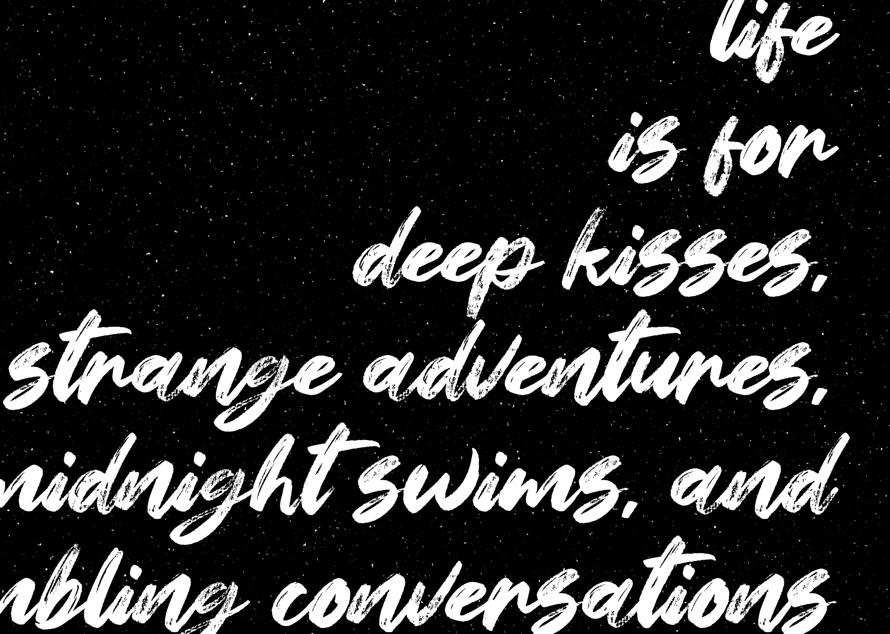 LIFE IS FOR Deep Kisses Digital Art Print Black and White Etsy
