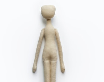 Blank doll body 10.8", blank rag doll, ragdoll body.soft doll,the body of the doll made of cloth