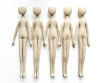 5 Blank doll bodies 10.8", blank rag doll, ragdoll body.soft doll,the body of the doll made of cloth Mother's Day