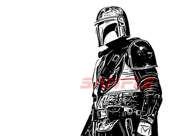 Star Wars Mandalorian Svg, Png, Eps, Dxf