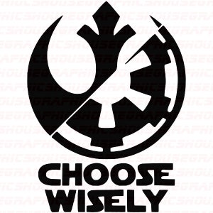 Star Wars kies verstandig Svg Png