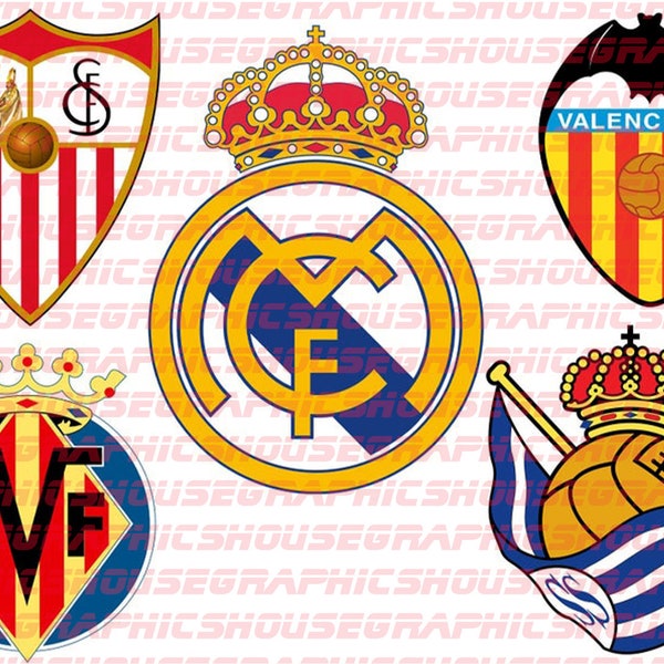 Spanish La Liga Football Team badges SVG, PNG 20 teams, Spanish Soccer, La Liga svg,