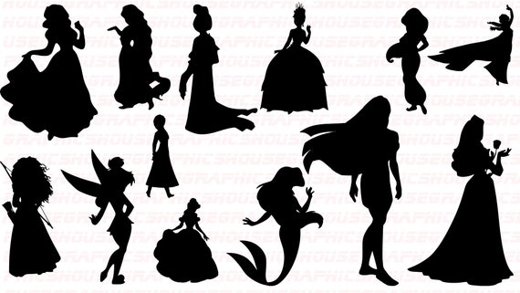 Download Disney Princess Silhouette Pack Svg Png Etsy