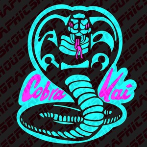 Cobra Kai Svg, Png Karate Kid gelaagd neon