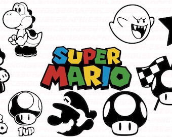 Super Mario Png,Svg Bundle