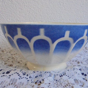 French vintage xl coffee Bowl/digoin  France/marked with blue decoration /cafe au lait bowl/caffee bowl's