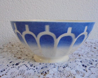 French vintage xl coffee Bowl/digoin  France/marked with blue decoration /cafe au lait bowl/caffee bowl's