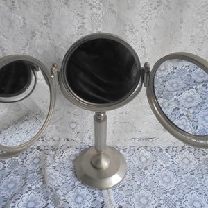 art deco vanity mirror/French-large make-up mirror/3-piece, foldable mirror, mirror/matt chrome mirror/antique mirror/vintage mirror