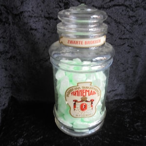 Tarro de caramelo vintage de la tienda antigua / frasco de bombón de la tienda antigua / artículo retro / frasco de vidrio de 30 cm de altura (11.81 pulgadas) / frasco de caramelo