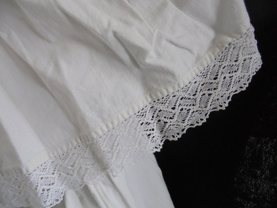 antique French cotton petticoat/petticoat with Dr… - image 2