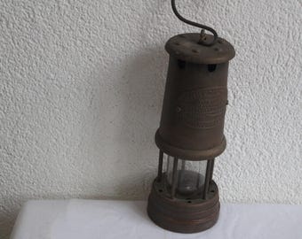 vintage miner's lamp/antique lamp/industrial lamp/coal mine lamp/lamp