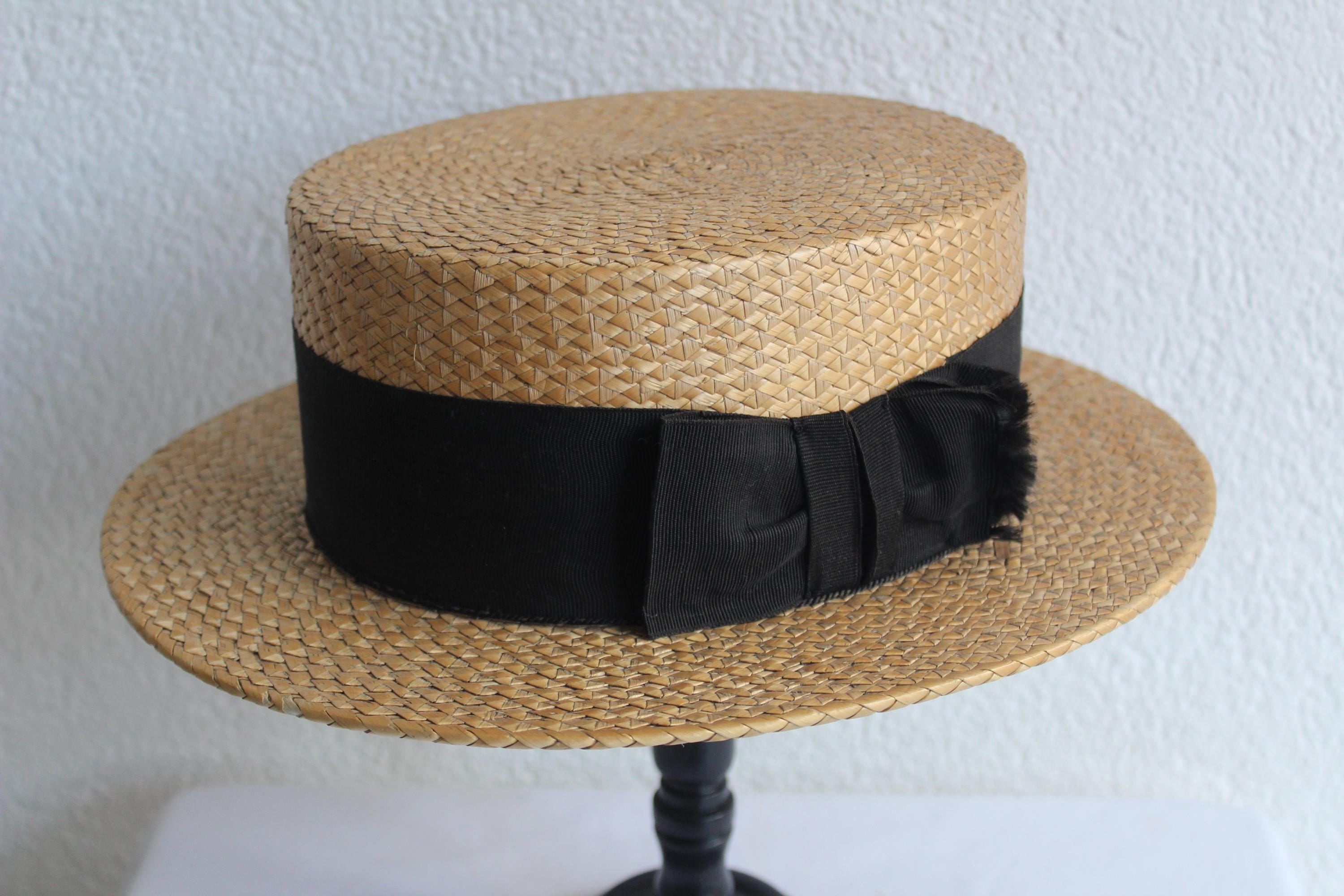 チャイルドハット カンカン帽 フランスアンティークヴィンテージ