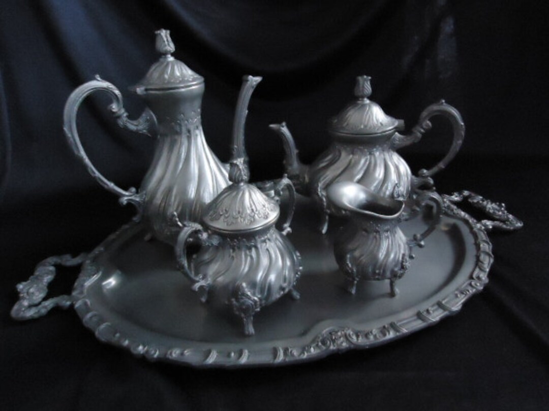 Caffe Rococo Style French Rococo Pewter Coffee an Theaset/shabby Chic/paris Apartment - Etsy