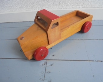 vitage coche de juguete de madera / nunca pensé coche / camión de madera / juguetes de madera antiguos