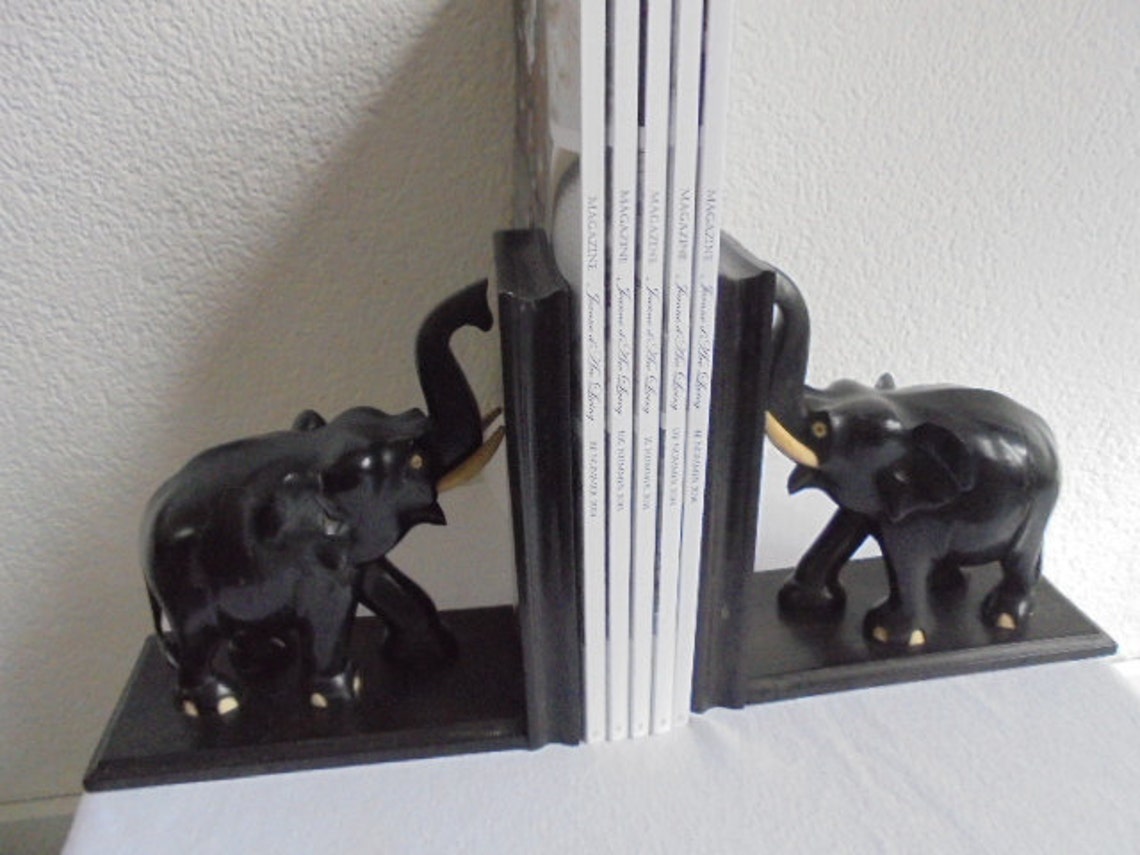 ebony elephant bookends ebony elephant bookends