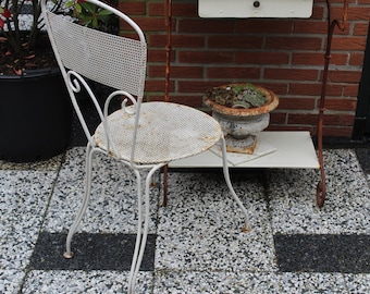 French bistro garden chair/antique garden chair/side chair/decorative metal chair/bistro chair/French garden chair