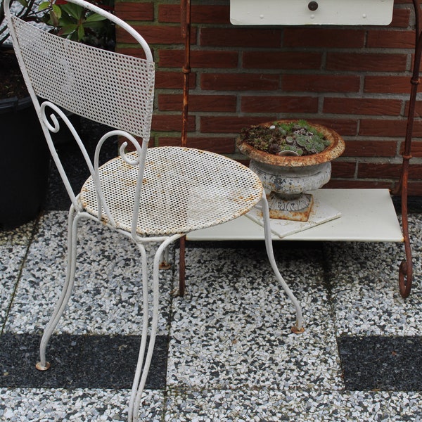 French bistro garden chair/antique garden chair/side chair/decorative metal chair/bistro chair/French garden chair