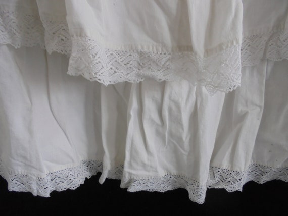 antique French cotton petticoat/petticoat with Dr… - image 5