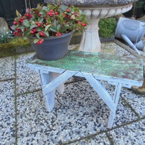 french wooden stool/antique countryside stool/white french antique stool/garden decoration and home decoration /stool