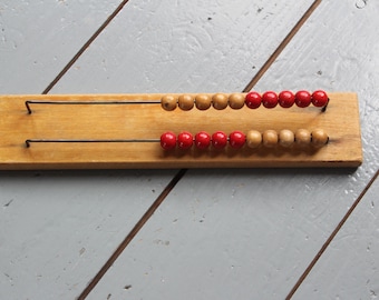 vintage French abacus / French school / 1950 / children's toys / teaching materials / toy collection/abacus