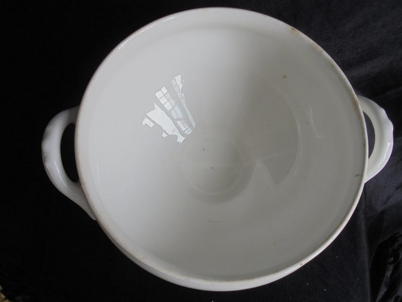 Vintage soup bowl/vintage/antique faience tureen soup bowl of societe ceramique image 6
