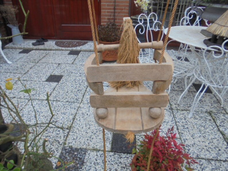 vintage wooden swing/horse swing/swing with back support in horse model image 3