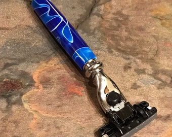 Hand Turned Acrylic Mach 3 Razor