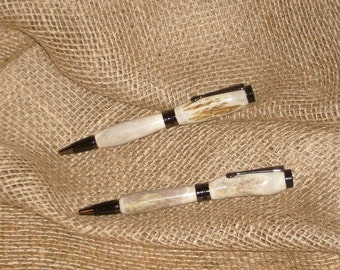 Made to Order - Deer Antler - Classic Twist Pen in Gun Metal - Each One is UNIQUE!