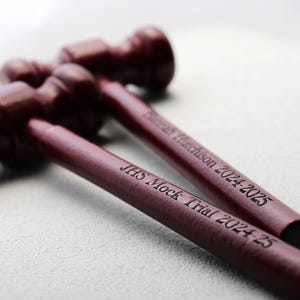 Personalized Mock Trial Gavel, custom engraved Gavels, Legal Awards, Game night props, Trial gavels, wooden gavels, customized gavels, kids