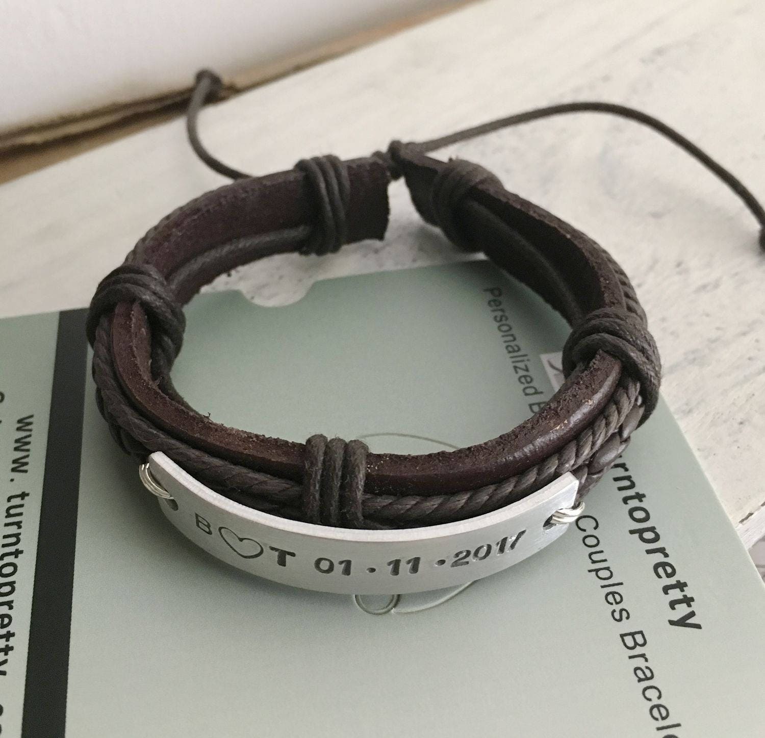 Medical Id Bracelet for Men Bracelet Leather Engraved Bracelet Etsy