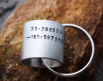 Duck Hunting Gifts, Coordinates Duck Hunting Keychain, coordinate keychain, Personalized duck hunting accessories, dad, husband, fiance gift