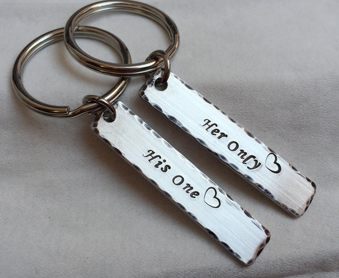 Personalized Couples Keychain His Hers Keychain Personalized Etsy UK