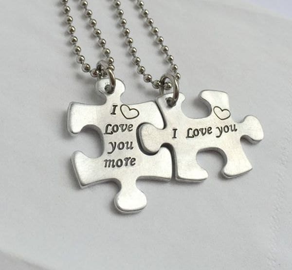 Couples Necklace Couples Necklaces Couples Jewelry I Love Etsy