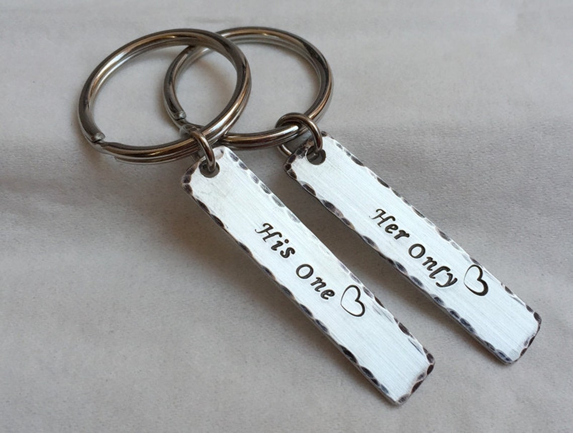 Personalized Couples Keychain His Hers Keychain Personalized Etsy UK
